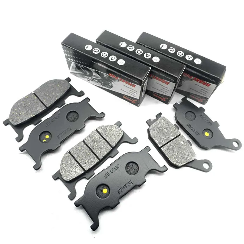 Kits de pastillas de freno delanteras y traseras para motocicleta, para YAMAHA FZ6, Fazer 600, 2004, 2005, 2006, 2007, 2008, FZ600S, FZ6N, FZ6S, FZ 6 S N