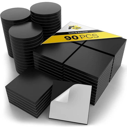 Hoja de imán autoadhesiva cuadrada y redonda de puntos magnéticos para el hogar, refrigerador, oficina, pegatinas adhesivas flexibles DIY