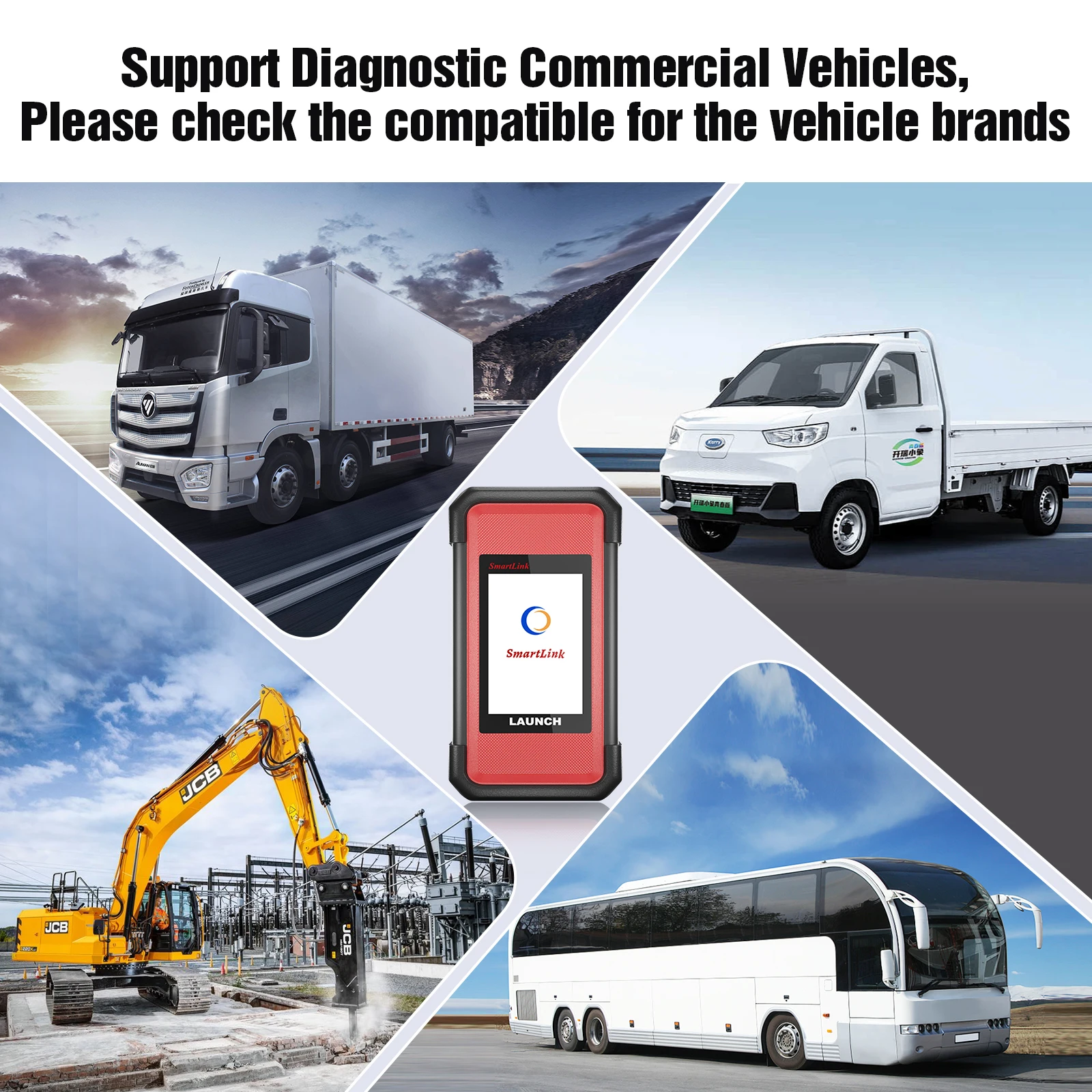 [تشمل برنامج الشاحنة لمدة عامين] وحدة التشخيص الثقيلة LUNCH X431 SmartLink C2.0/الآلات/المركبة التجارية لـ X431