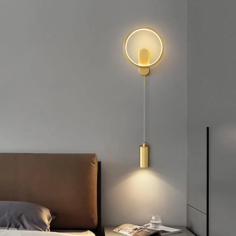 Modern Minimalist LED Wall Lights Three-color Light Sources for Bedroom Living Room and Study Home Decorative Lighting Wall Lamp