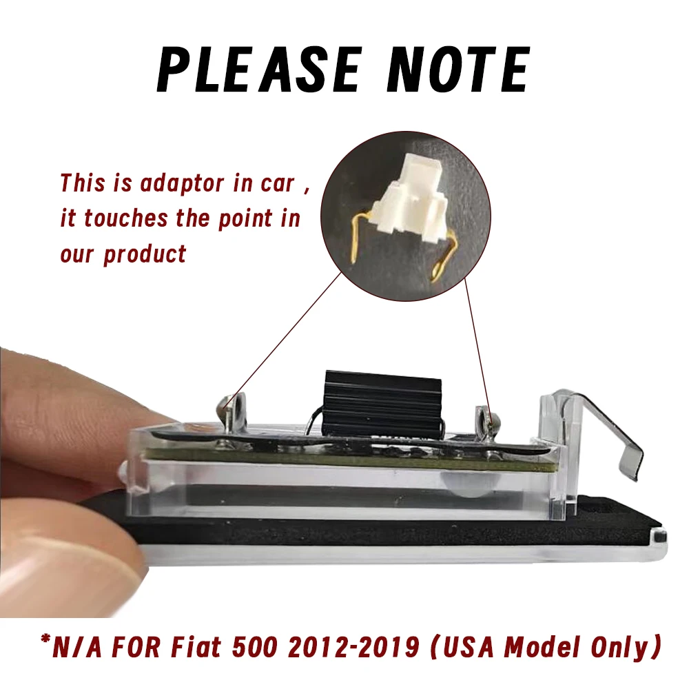 2Pieces Canbus White SMD LED Number License Plate Light For Fiat 500 500C Fiat Abarth 500 500C 2007 2008 2009 2010 2007-2016