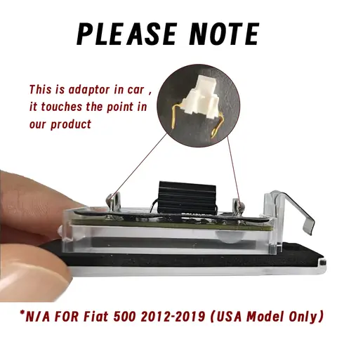 फिएट 500 500C फिएट अबार्थ 500 500C 2007 2008 2009 2010 2007-2016 के लिए 2 पीस कैनबस सफ़ेद SMD LED नंबर लाइसेंस प्लेट लाइट 10 best sales एलईडी फिएट 500 - №3