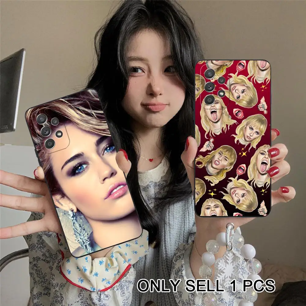 Miley Cyrus Phone Case for Samsung Galaxy A26 25 24 23 22 21 17 16 15 14 13 12 11 5G Soft TPU Shockproof Cover