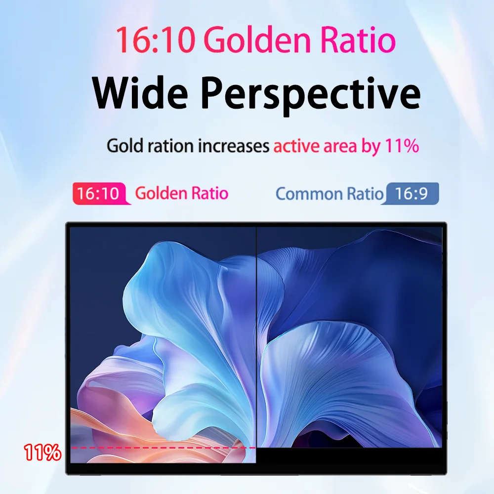 14" Tragbarer Touchscreen FHD 1920x1200 16:10 IPS Panel Sekundäranzeige Computermonitor Typ-C HDMI für Xbox Switch Laptops