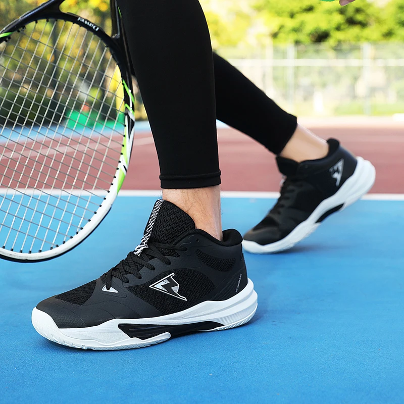 High Quality Teenage Badminton Table Tennis Shoes Couple Lace up Tennis Shoes Spring Autumn Mesh Breathable Casual Sneakers