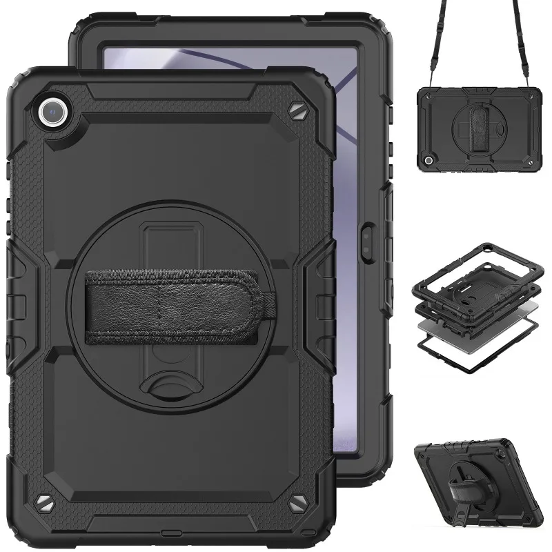 Tablet Hand Strap Case For Samsung Galaxy Tab S9 Ultra S9 Plus S9 Heavy Duty Holder Stand Protective Cover Shockproof Armor Case