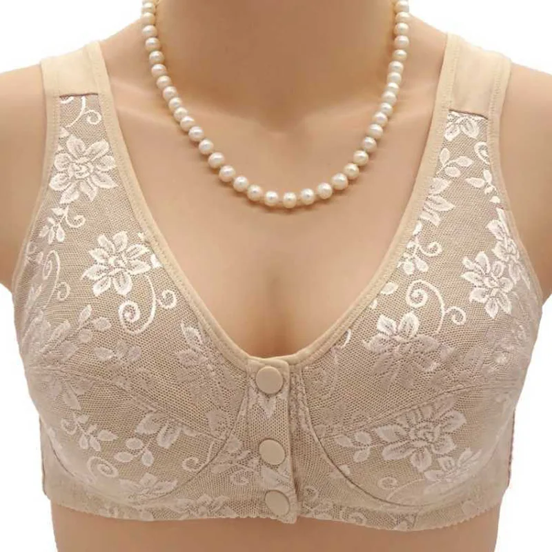 Wire-free and Adjusting Maternity and Nursing Bra for Plus-size Women with Front Closure and Vest-style