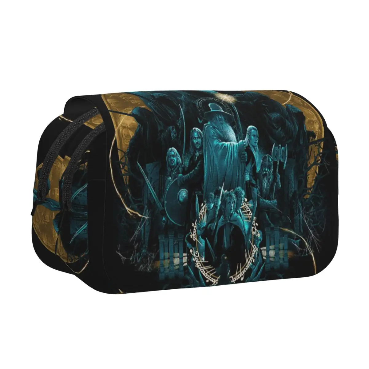 The L-Lord Of The Rings Magic Movie Pencil Cases Pen Holder Hard Shell Leather Big Capacity Pen Box Pencil Bag for Studen School