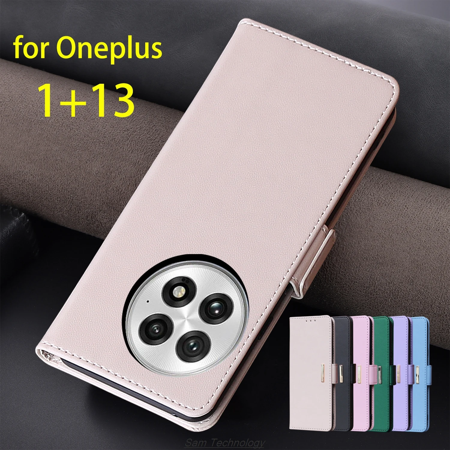 

Кожаный чехол с магнитной пряжкой для Oenplus 13/1 + 13, кошелек с RFID-блокировкой, откидная крышка, женский простой чехол, чехол Fundas Coque