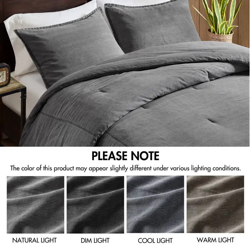 트윈/트윈 XL 트윌 워시드 이불 세트 2개