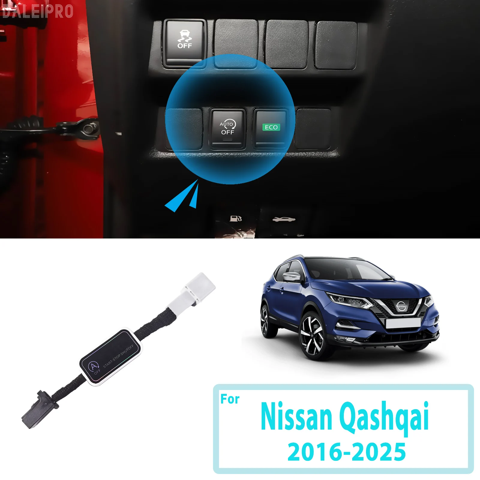For Nissan Qashqai J11 J12 2016-2025 Automatic Stop Start Engine System Disable Smart Shut Down Car Auto Start Stop Eliminator
