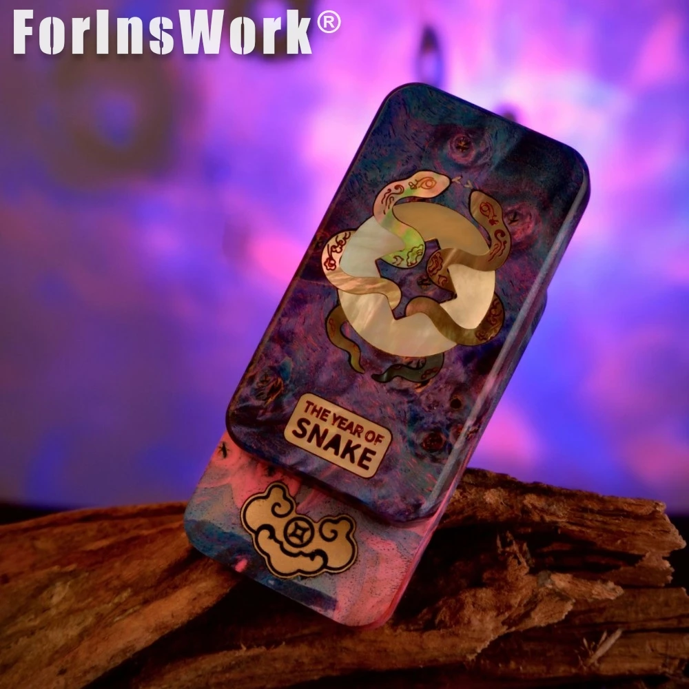 Mechanical Snake Fidget Toy Stable Wood Push Card Design Stress Relief Finger Toy For Adults Kids Perfect Gift Idea