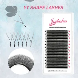 JYJLASHES YY forma doppie punte intrecciate a mano Premium Extension ciglia YY Volume brasiliano Cilia Soft Faux Mink YY Lashes Cilios