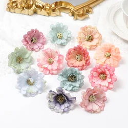 10Pcs Artificial Lotus Silk Flower Heads Home Decor DIY Garland Wedding Party Flower Wall Decoration Scrapbook Wreath Crafts