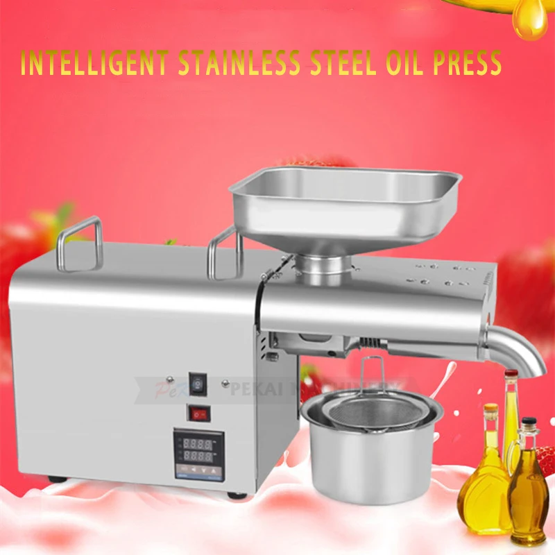 K28C Fully Automatic Commercial Cold Hot Oil Press New Intelligent Temperature Regulated Stainless Steel Oil Extractor Electric