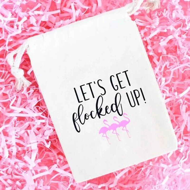 20 Pcs Let's Get Flocked Up Hangover Kit gift bags Flamingo themed Bachelorette hen Party bridal shower bride to be wedding Favo