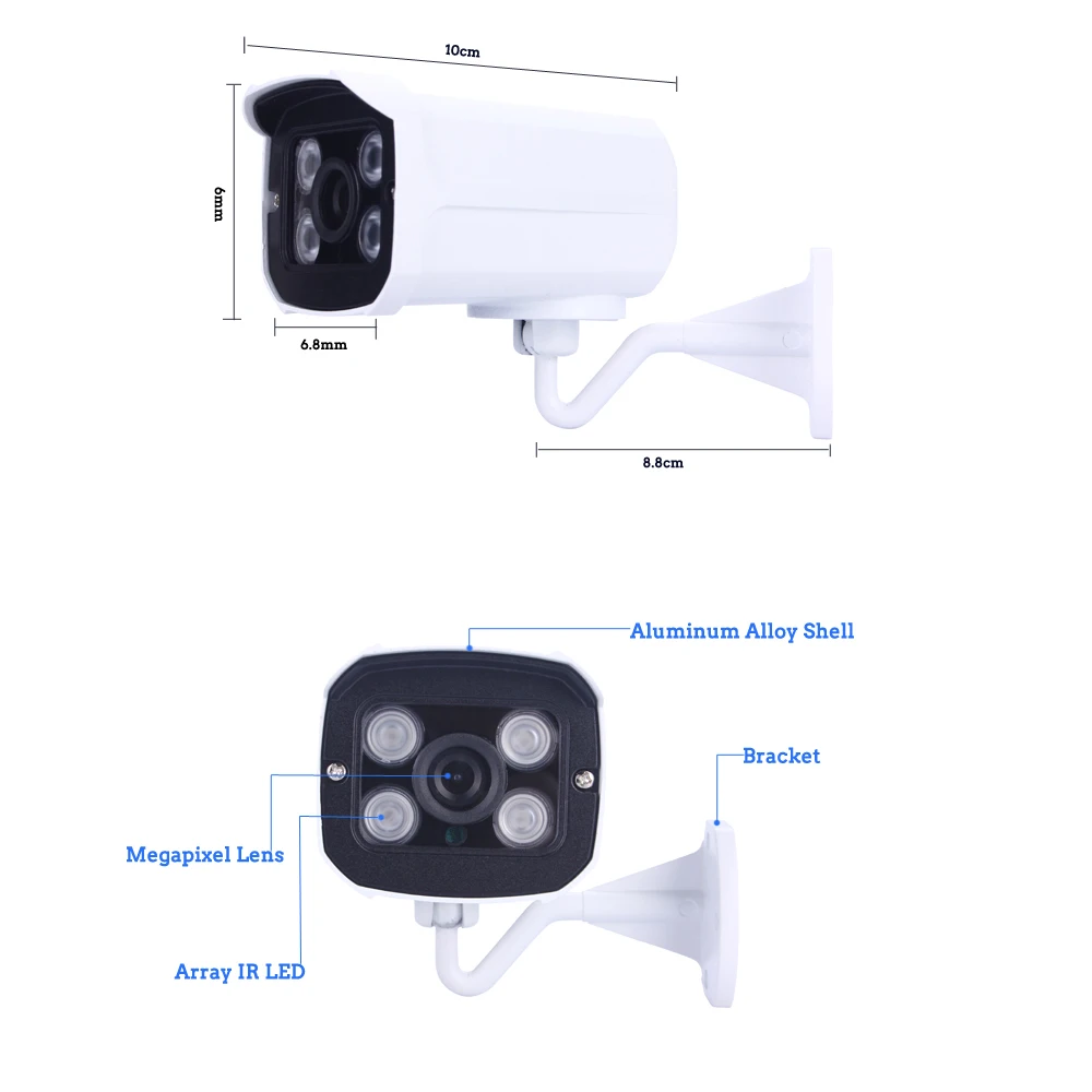 HAMROL 1080P AHD telecamera analogica HD 2.8MM obiettivo grandangolare visione notturna impermeabile telecamera Bullet CCTV per interni/esterni