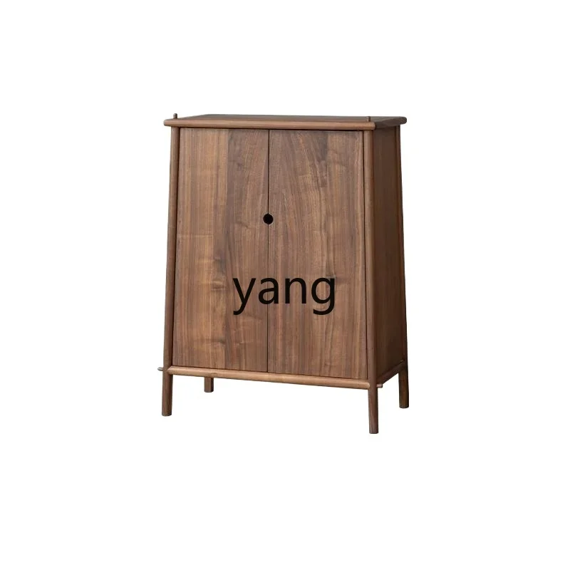 

LH black walnut entrance side cabinet middle antique storage side cabinet