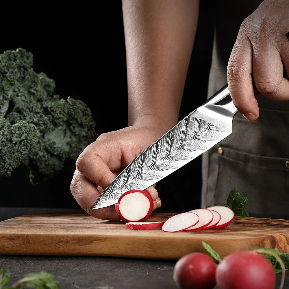 

XITUO Damascus Steel Paring Knife 3.5 Inch 67 Layers Kitchen Fruit Knife Black G10 Handle Multipurpose Peeling Knife Petty Knife