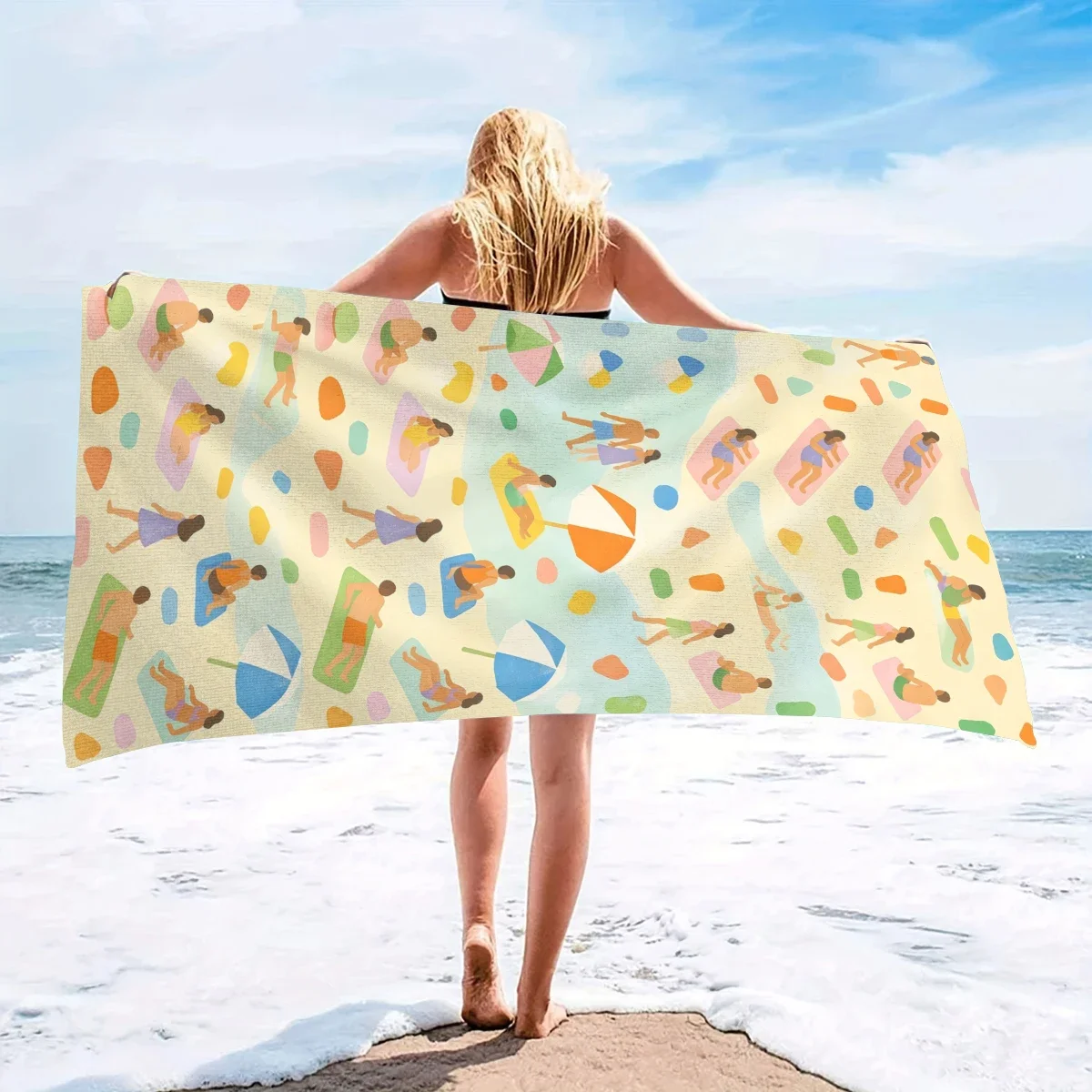 Versatile Polyester Beach Towel - Multi-use Towel for Swimming, Fitness, Camping, Yoga, Travel and Beach Activities