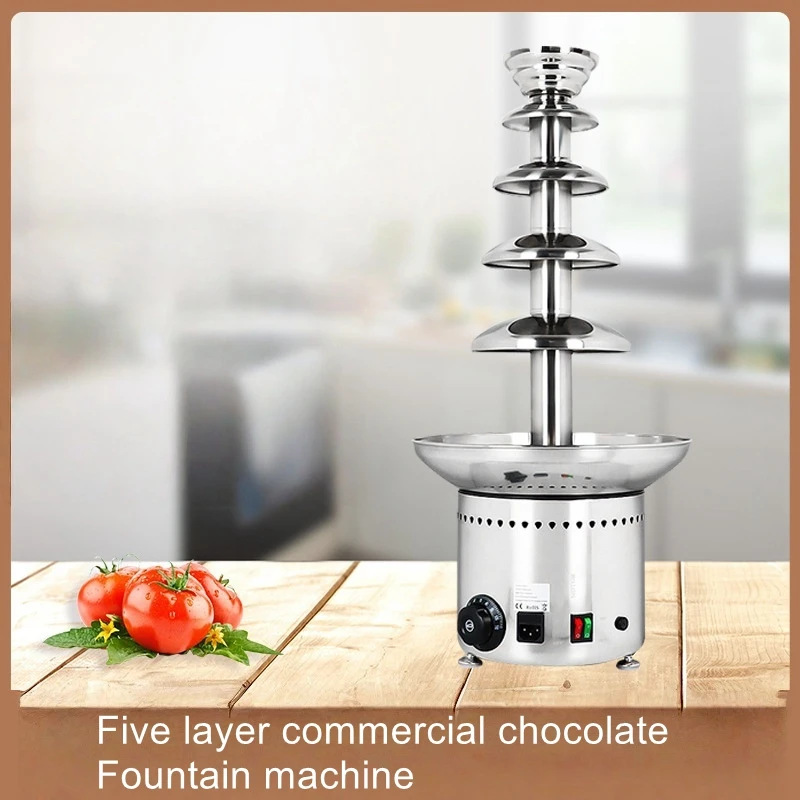 

Commercial five story chocolate fountain machine self-service restaurant chocolate birthday booth shower waterfall machine
