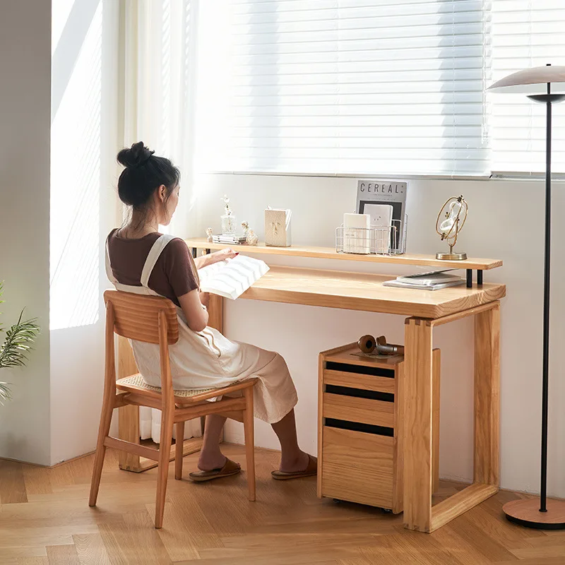 Factory Direct 2026 Japanese desk desktop computer desk solid wood household simple bedroom writing calligraphy desk Nordic work