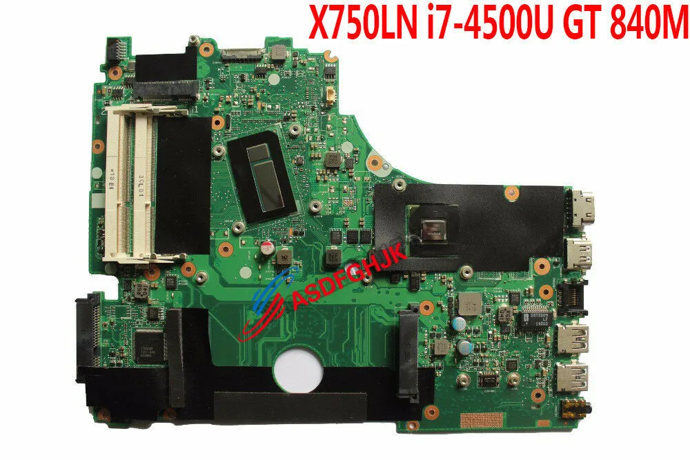 For ASUS X750LN X750LA X750L 60NB05N0-MB1120 Motherboard i7-4500U CPU GT840M 2GB Mainboard 100% TESED OK