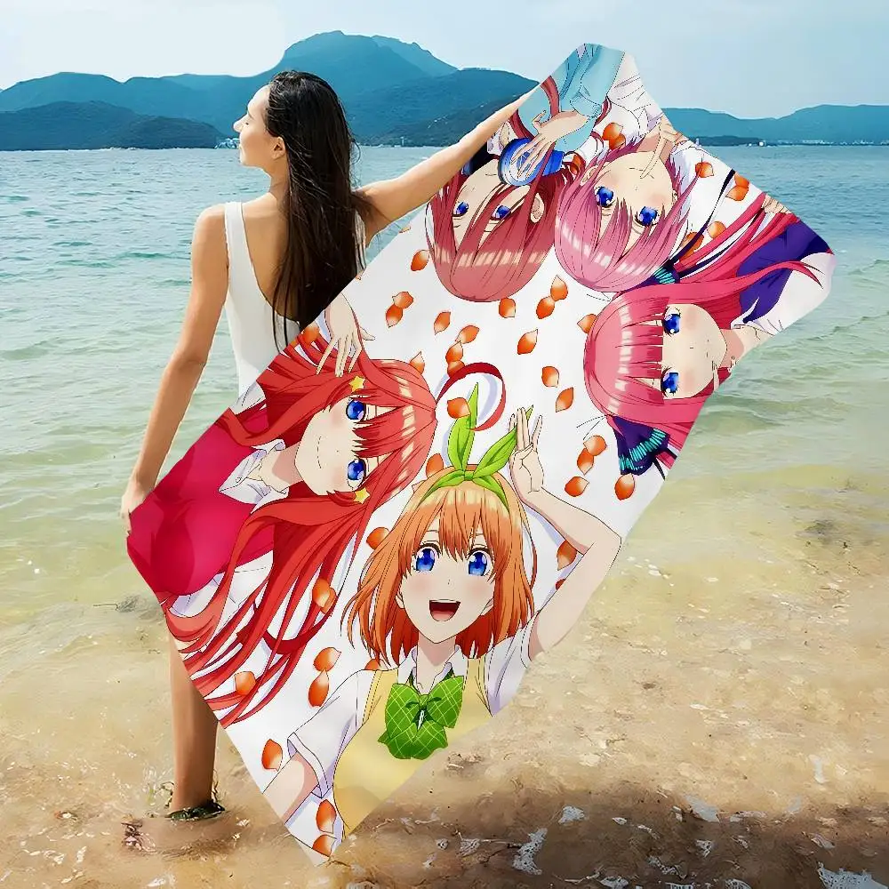 Anime The Q-Quintessential Q-Quintuplets Anime Beach Swimming Absorbent Washcloth Children's Gifts for Kids Travel Camping Gym