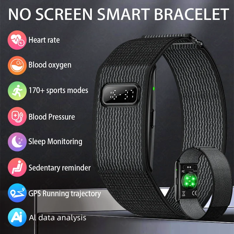 

LIGE Fitness Tracker Sport Band Digital LED Screen AI Health Bracelet 2026 New Heart Rate HRV Monitor Call Reminder Smart Watch