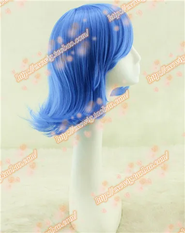 Halloween Inside Out triste parrucca blu parrucca Cosplay gioco di ruolo costumi di capelli blu con cappuccio per capelli