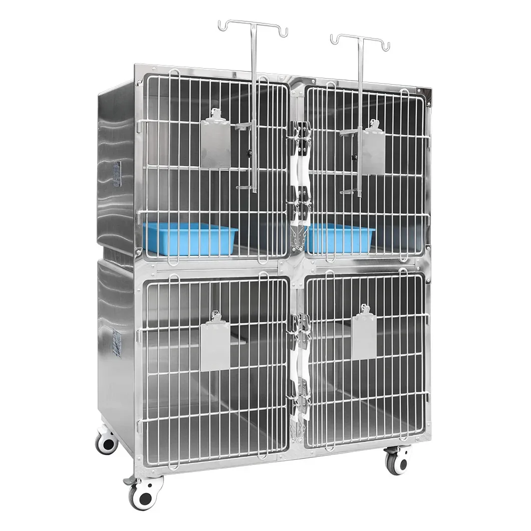 

Vet Hospital Clinic Equipment 304 Stainless Steel Pet Veterinary Inpatient Animal Dog Cat Cage