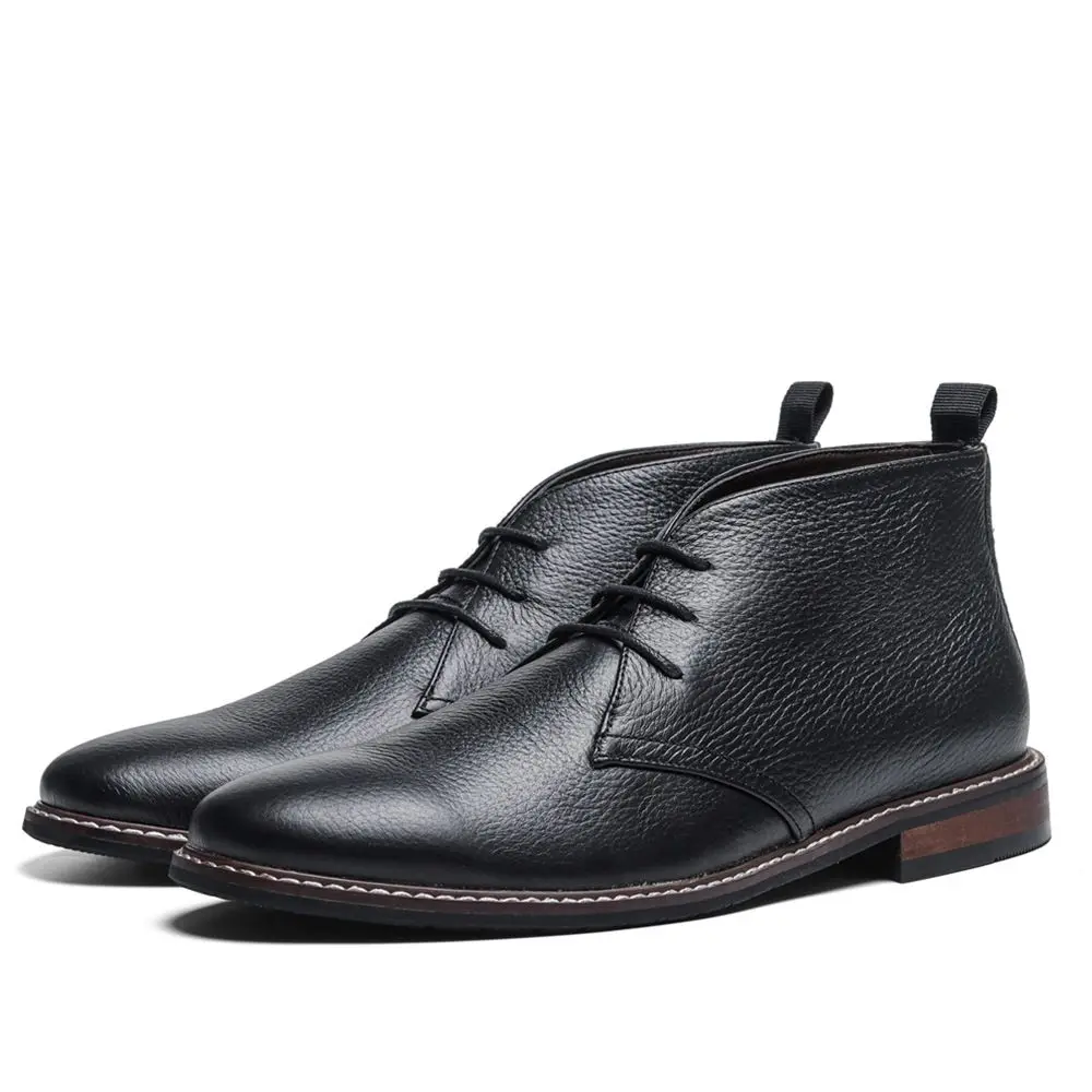 Stivali Chukka / Turf classici in pelle retrò da uomo Stivaletti alla moda da uomo Stivali corti da deserto stringati da uomo Scarpe alte