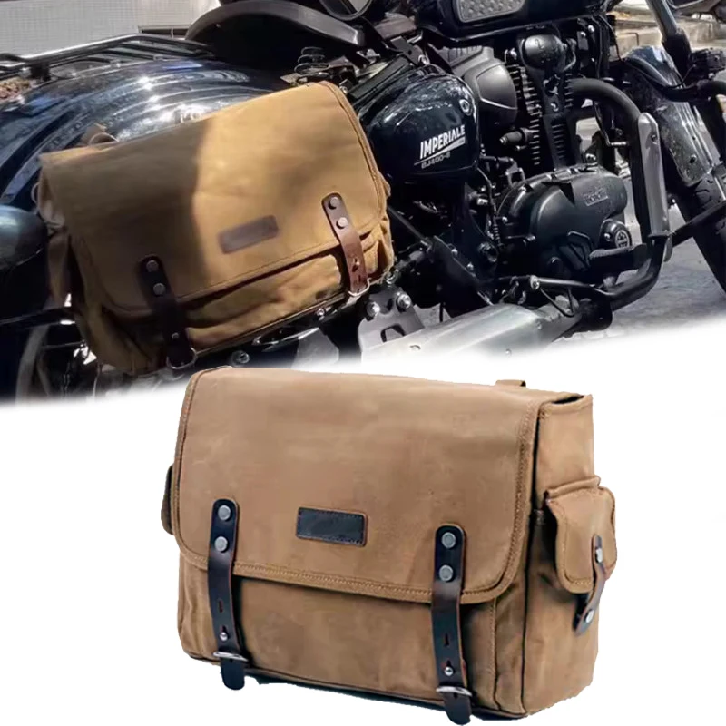 

Waterproof Side Bags For Motorcycles Vintage Saddlebag Messenger Pack Rider Pannier Motorcycle Riding bag Travel Bag