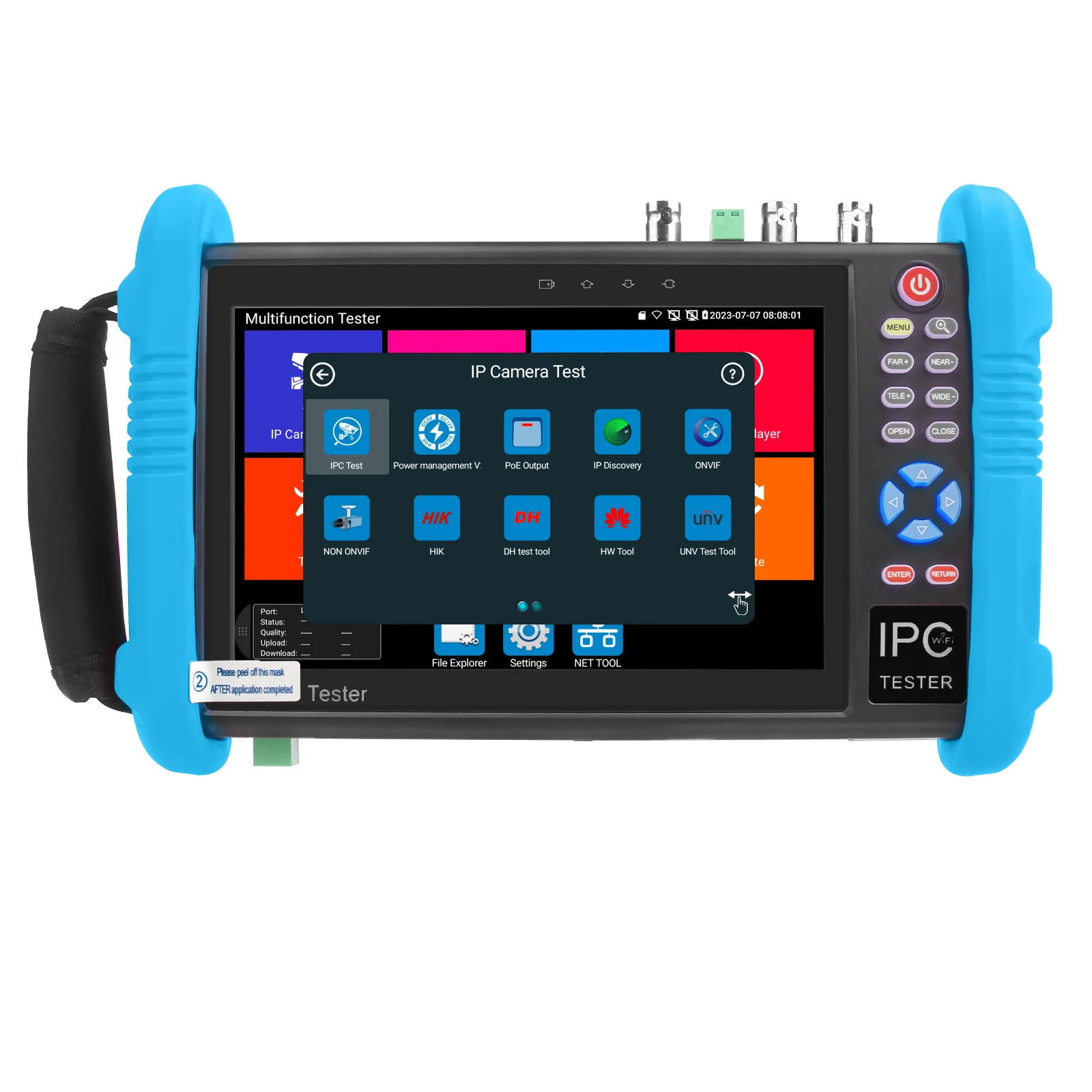 

NF-IPC716ADHS PRO 7 Inch All in One CVI TVI AHD 8MP EX-SDI HD-SDI 3G-SDI Camera Tester 4K HD CCTV Tester