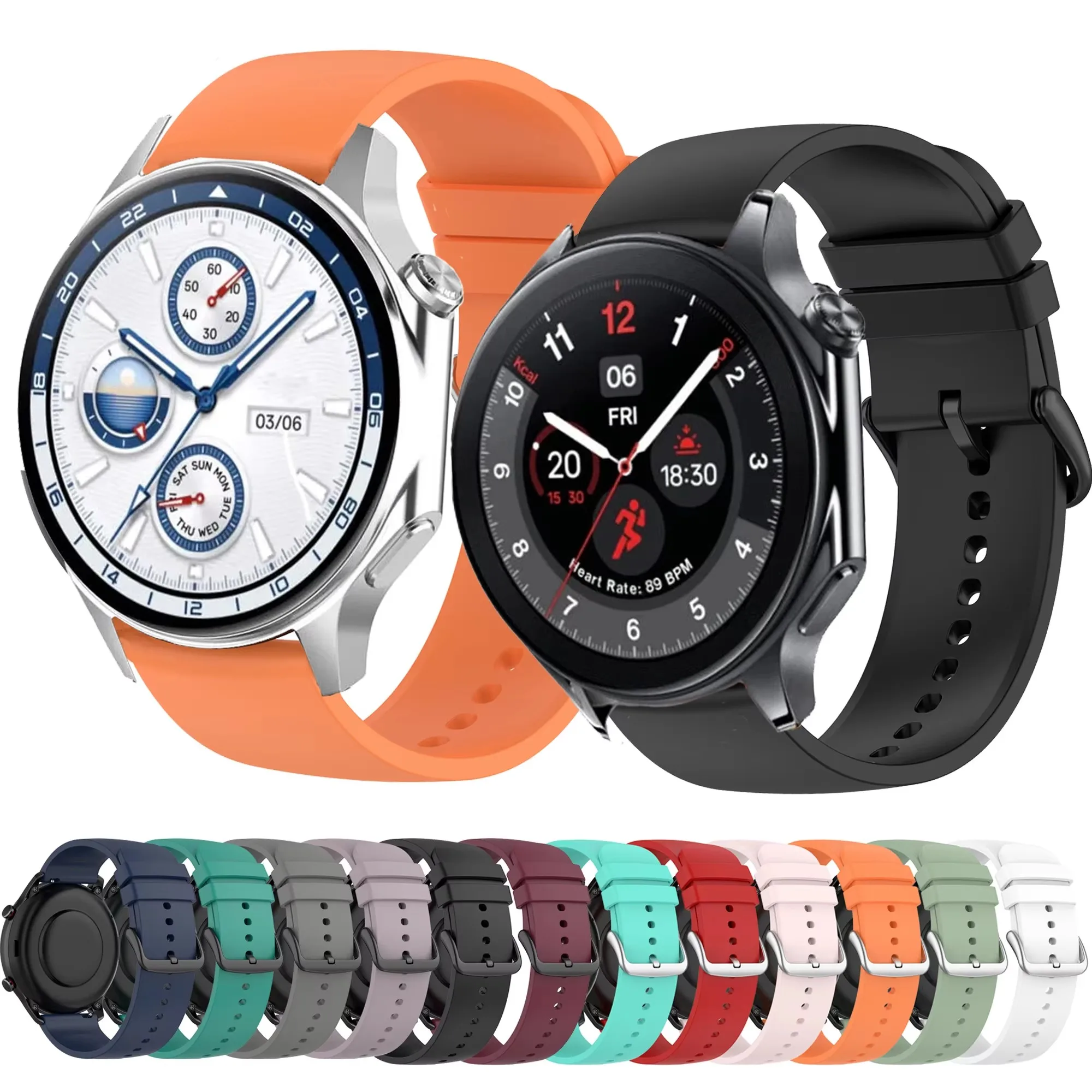 

Straps For OnePlus Watch 2 3 Strap Silicone Correa Wristband For Oppo Watch X X2 Sports watch strap Replacement Accessory
