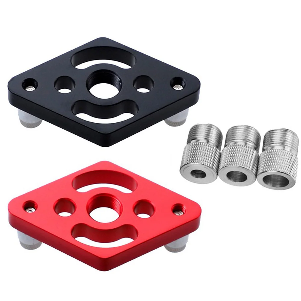 

Dowel Jig Drill Guide Locator with 6mm 8mm and 10mm Steel Bushings for Precise Hole Alignment in Woodworking Projects