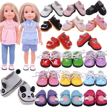 Ubranka dla lalek Buty 5 cm w kształcie pandy dla 14-calowych Wellie Wisher i 32-34 cm Paola Reina Buty dla lalek 20 cm Kpop Star EXO Doll, zabawka dla dzieci
