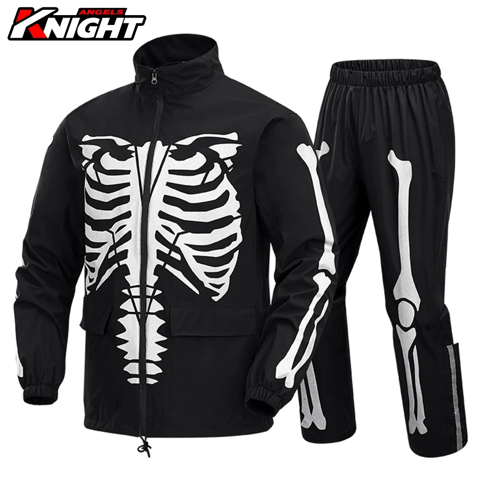 

DUHAN Motorcycle Raincoat Suit Waterproof Rainwear Reflect Light Ultrathin Rain Coat Men Outdoor Cycling Fishing Climbing Jacket