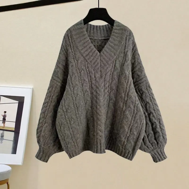 Autumn and Winter New Women's Sweater Set 2024 New Slim Fit Fashion Sweater+Suspended Skirt Two Piece Set