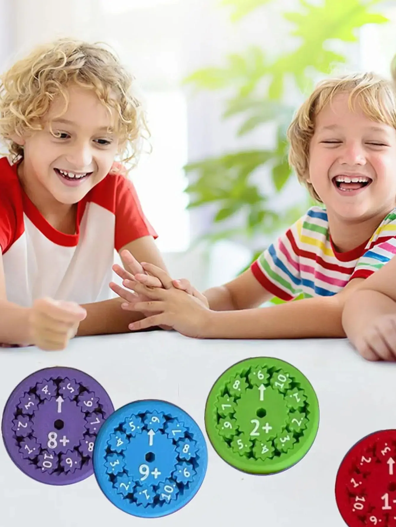 Tables de Multiextrêmes Maths Fidget Spinners pour Enfants, Jouets Rotatifs du Bout des Doigts, Fournitures de Salle d'Irritation, Fuchsia