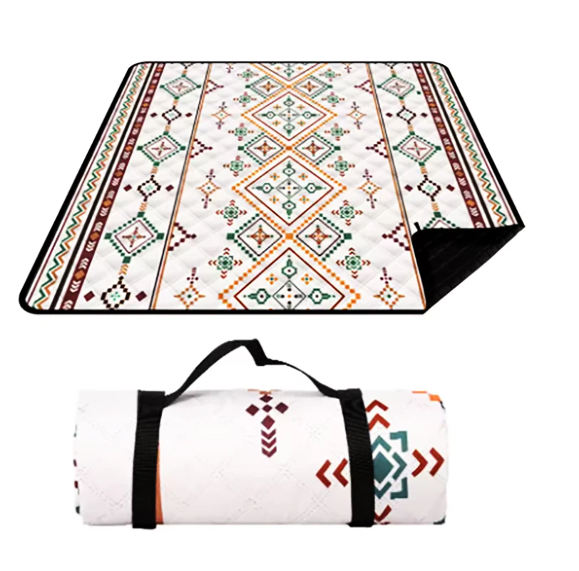 

Водонепроницаемое одеяло для пикника 200x200 см, большое пляжное одеяло, уличный коврик для пикника, пляжный коврик с ручкой для переноски для кемпинга, пляжа