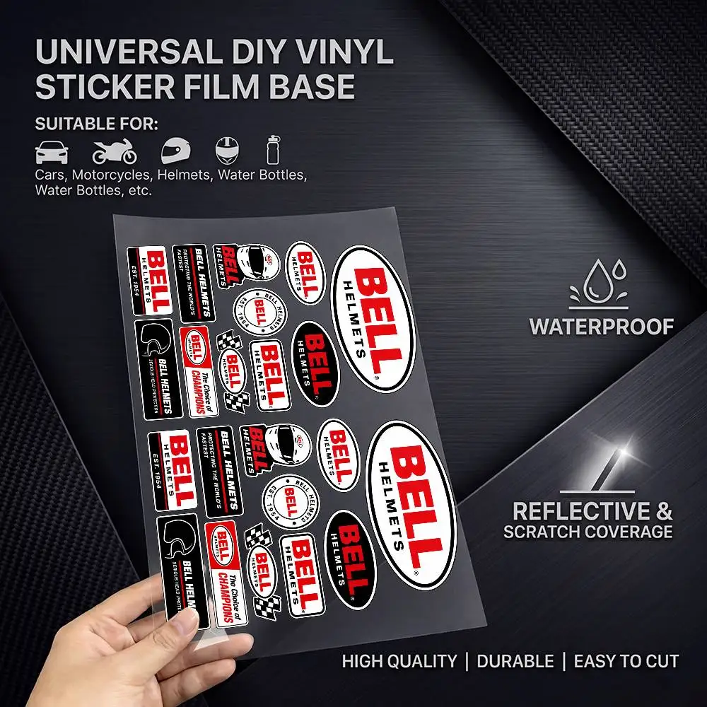 B-ell Vinyl High Visibility Reflective Decal Scratch Hide Sticker Fit Car Motorcycle Helmet Refrigerator