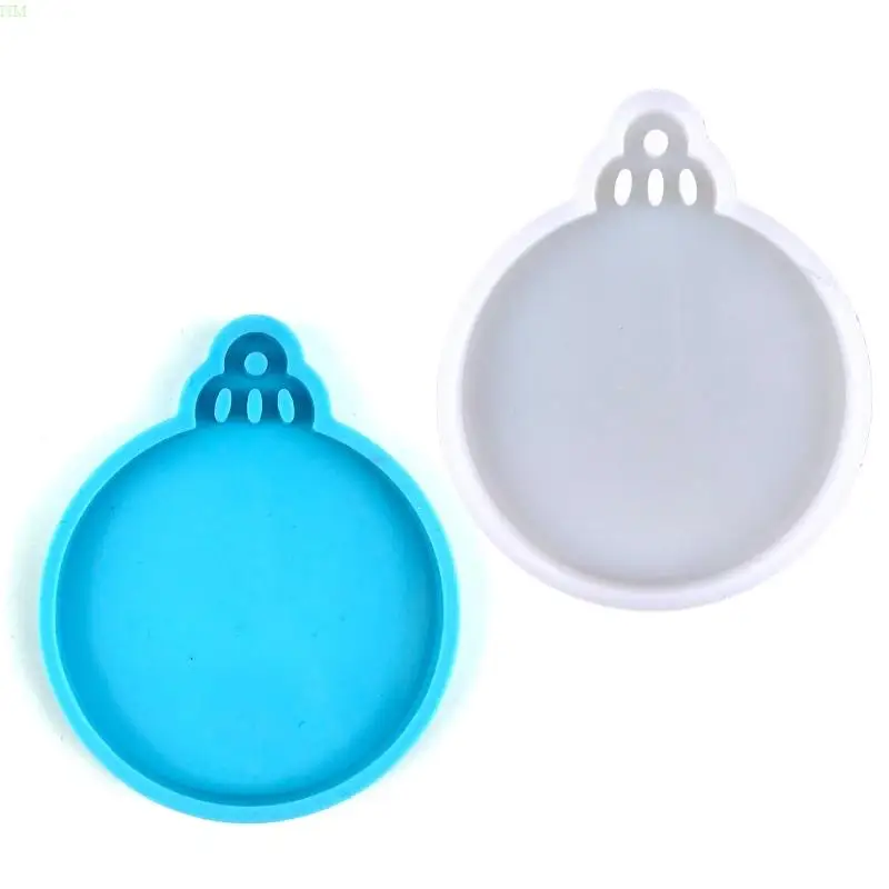 

Shiny Silicone Mold Blue Christmas Tree Keychain Epoxy Resin Mold DIY Keychain Jewelry for Christmas Day Gift Craft NM