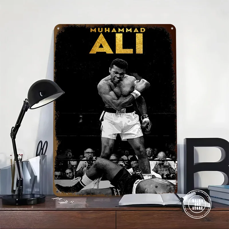 Muhad Ali Boxing Victory Metal Poster Perfect Gift for Fans Lovers Customized Wall Art Metal Sign for Room Decor House Wand Deko