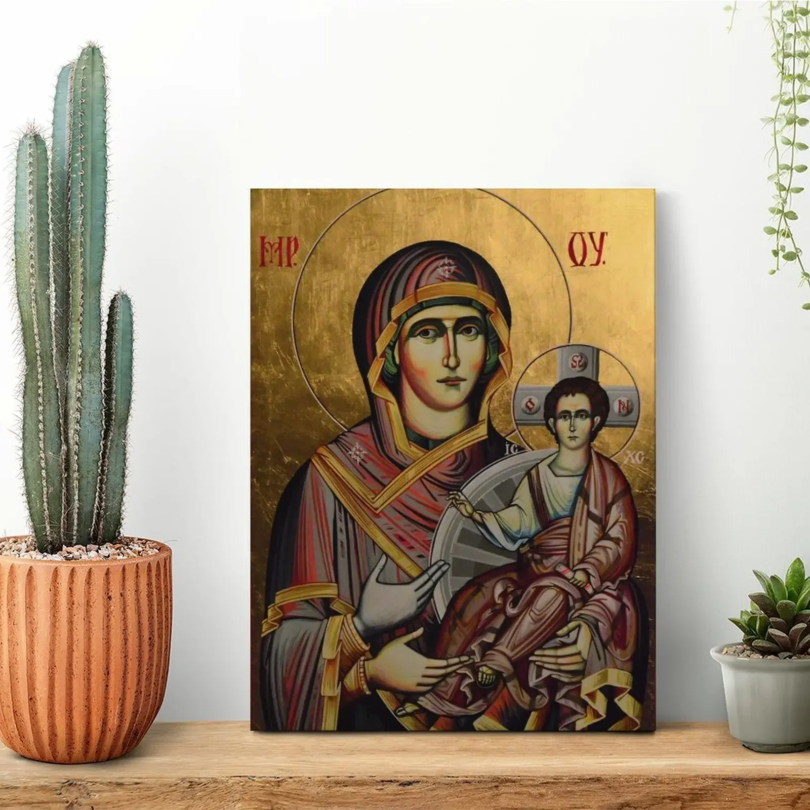 Madonna Of The Three Hands Canvas Painting Custom Painting Bar Garage Vintage Framed Wall Paintings
