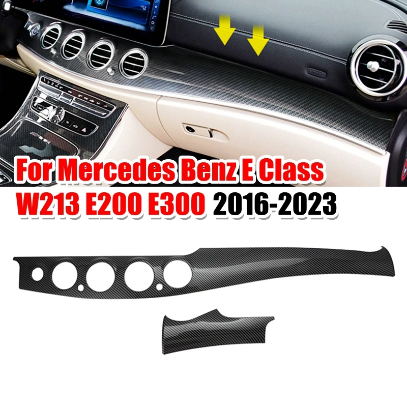 

For Mercedes Benz E Class W213 E200 E300 2016-2023 LHD Car Dashboard Panel Trim Cover Front Shell Auto Decoration Accessories