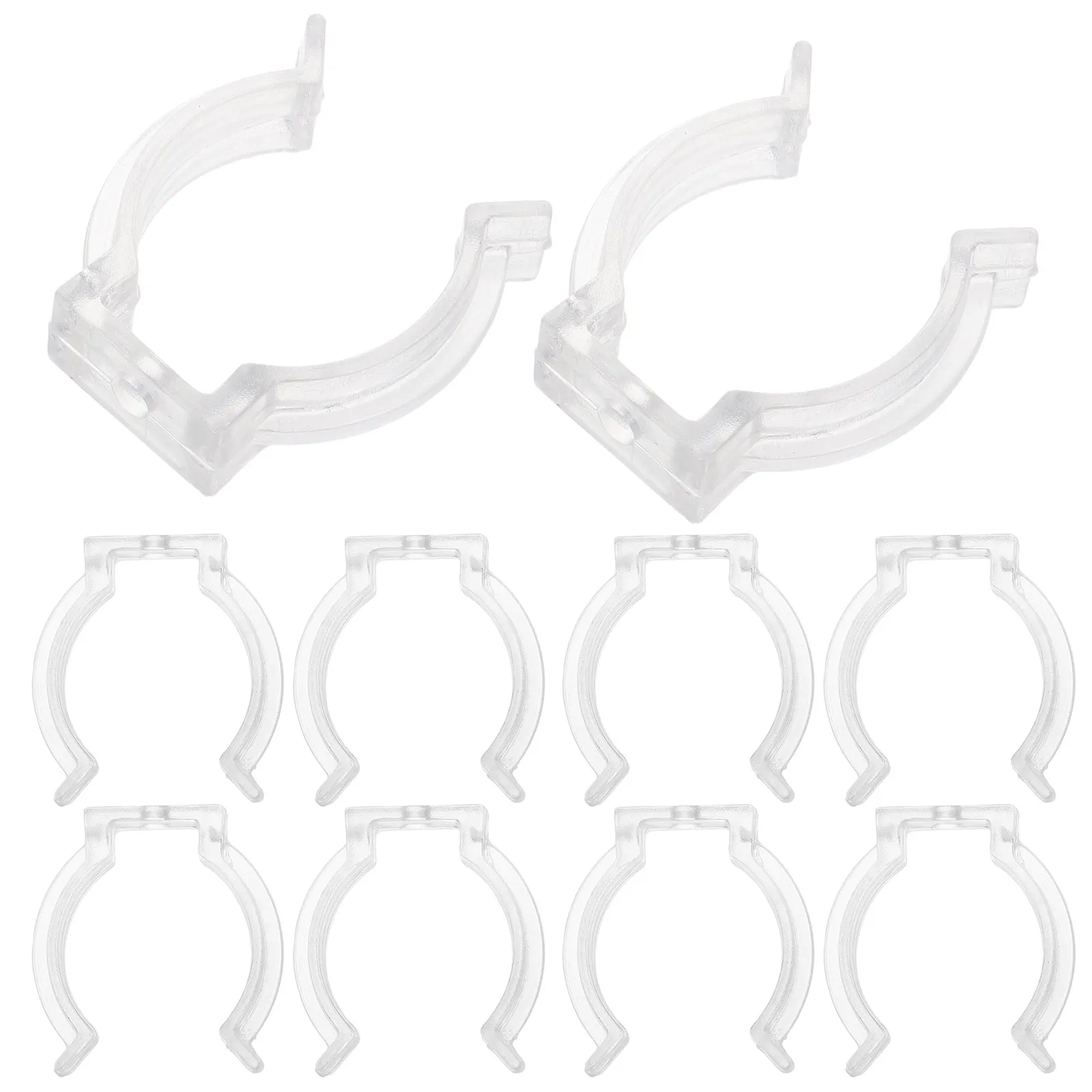 20Pcs Transparent T8 Lamp Tube Clips Secure LED Fluorescent Tube Light Fastening Fixtures for Indoor Outdoor Lighting