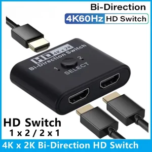 Sakelar Dua Arah HDMI 4K 60Hz Pembagi 2x1 2 Port Input 1 Output Untuk Monitor Laptop PC TV Proyektor Konverter Audio Video 8 adaptor hdmi bluetooth penjualan terbaik - №