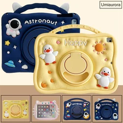 For Lenovo Tab M11 Xiaoxin Pad 11 inch 2024 TB330FU TB331FC Tablet Case Kids Cartoon Rotation Hand Ring Stand Protective Cover