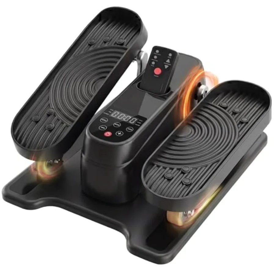 Under Desk Elliptical Machine for Home Use, Steel Frame, Black, Quiet Motor Remote Control